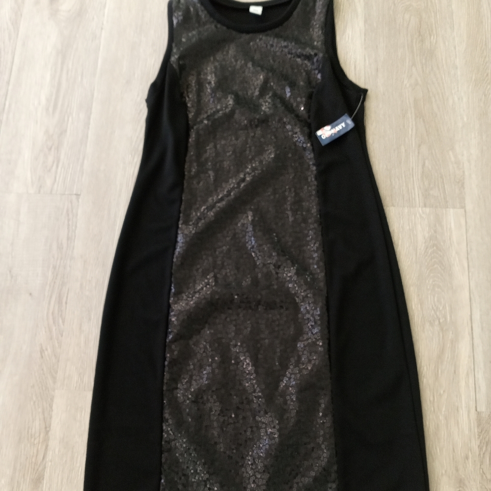 Old Navy Black Sleeveless Dress With Sequin
